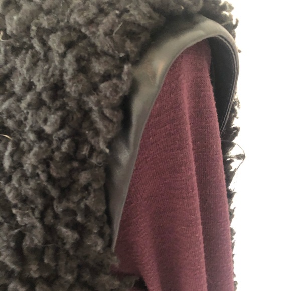 ZARA VEGAN WOOL & LEATHER VEST - Picture 7 of 7